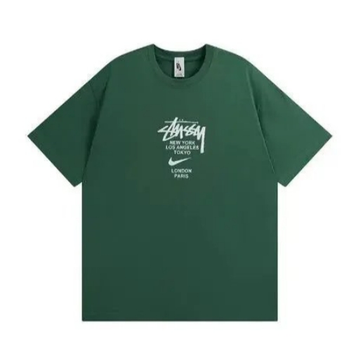 Nike x Stussy green white t-shirt