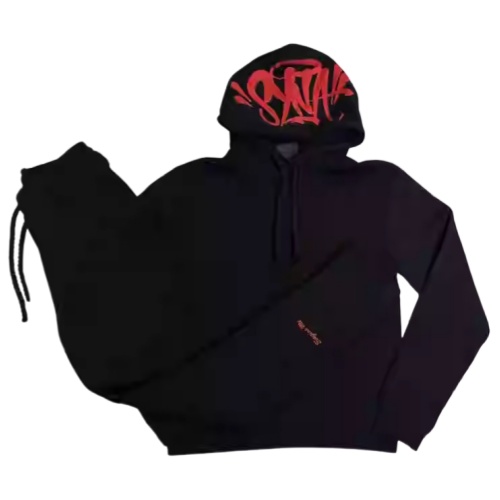 Syna Tracksuit Black-Red