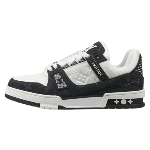 LV Trainers Monogram Black Denim Sneaker