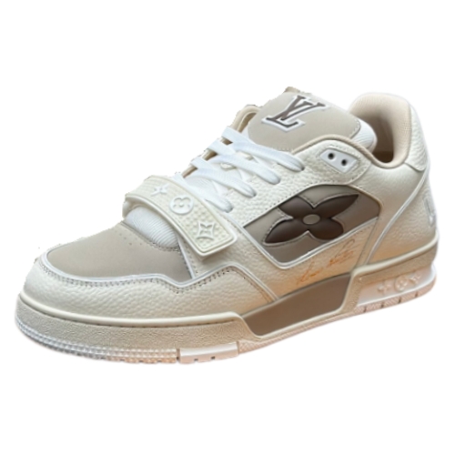 LV Trainer Velcro Strap Monogram Denim Black White