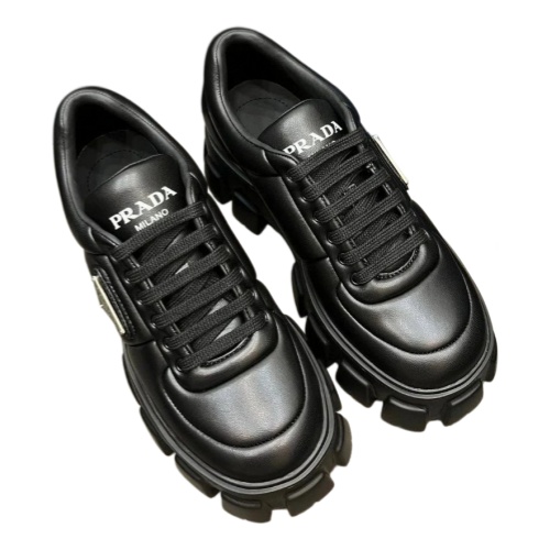 Prada Monolith padded leather lace-up shoes