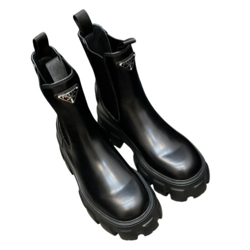 Prada Monolith leather Chelsea boots