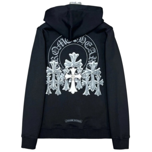 Chrome Hearts Black Hoodie with huge crosses on back