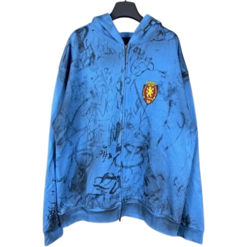 Balenciaga  Blue Skater Graffiti Hoodie