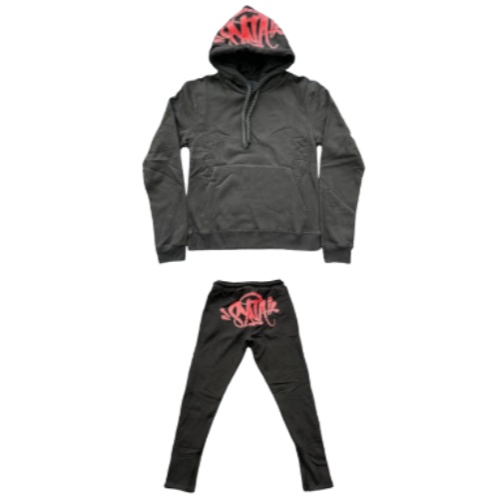 Syna Tracksuit Black-Red