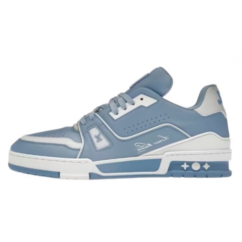 Louis Vuitton Trainer Signature Light Blue White