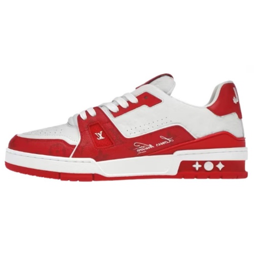 Louis Vuitton Trainer Signature Red White