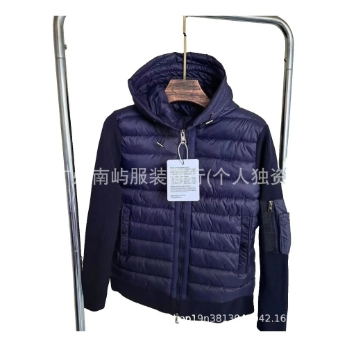 Moncler Navy Blue Padded Zip-Up Cardigan