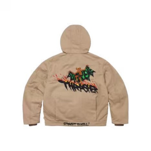 Thrasher x Supreme Hooded Work Jacket ( Black )