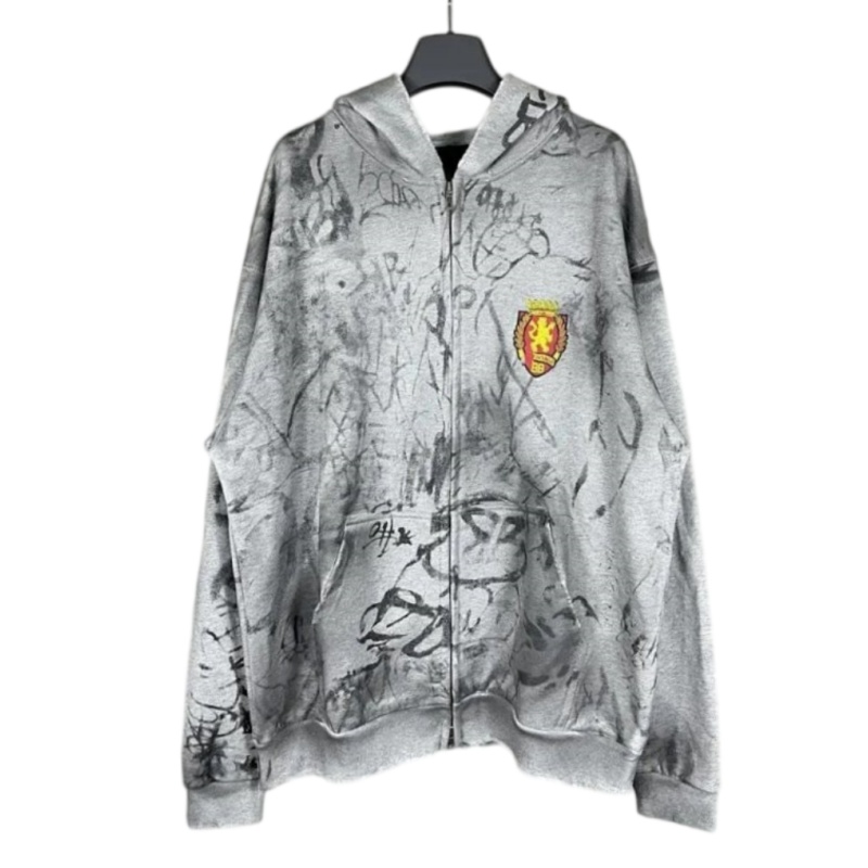 Balenciaga Blue Skater Graffiti Hoodie