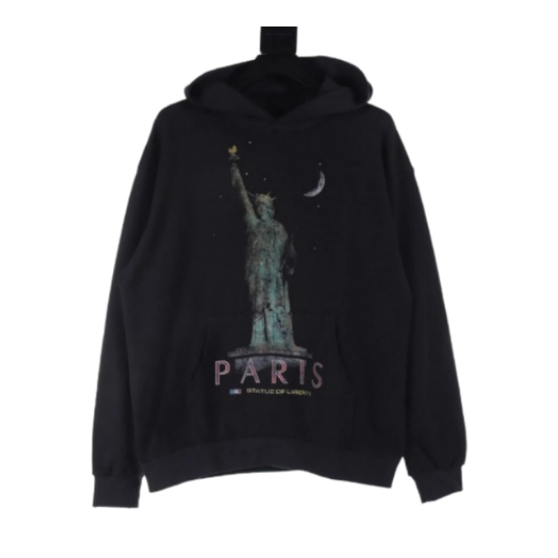 Balenciaga Paris Liberty Distressed Hoodie