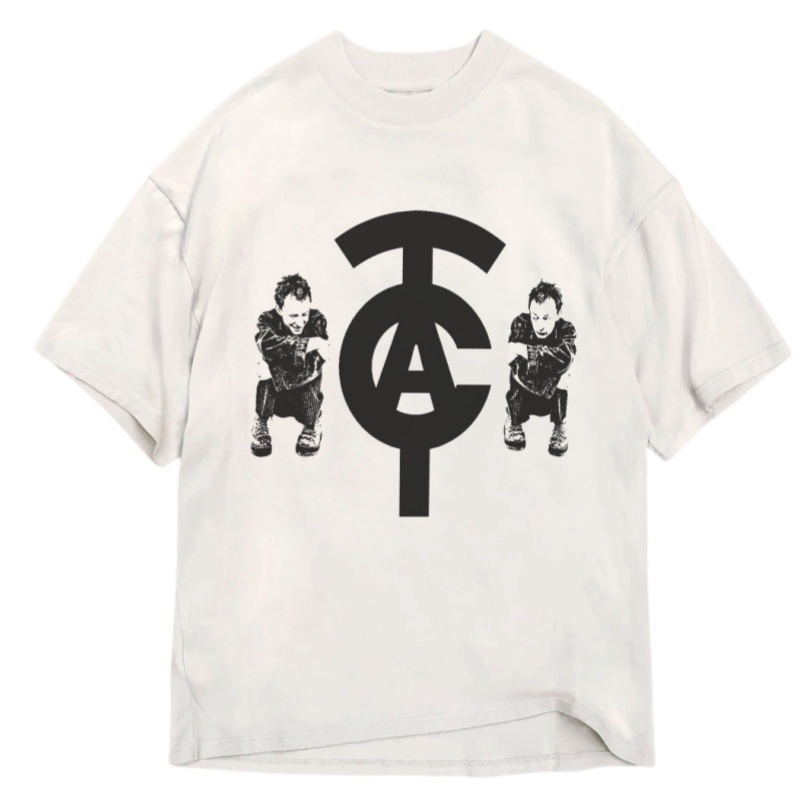 STARTEXCEEDEND Dirty leather layered tee