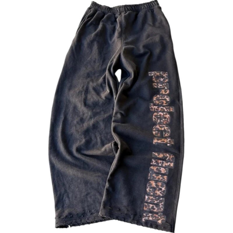 No Faith Studios Washed and distressed denim