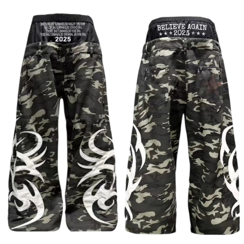 WITHOUT ME LEOPARD PRINTBAGGY PANTS