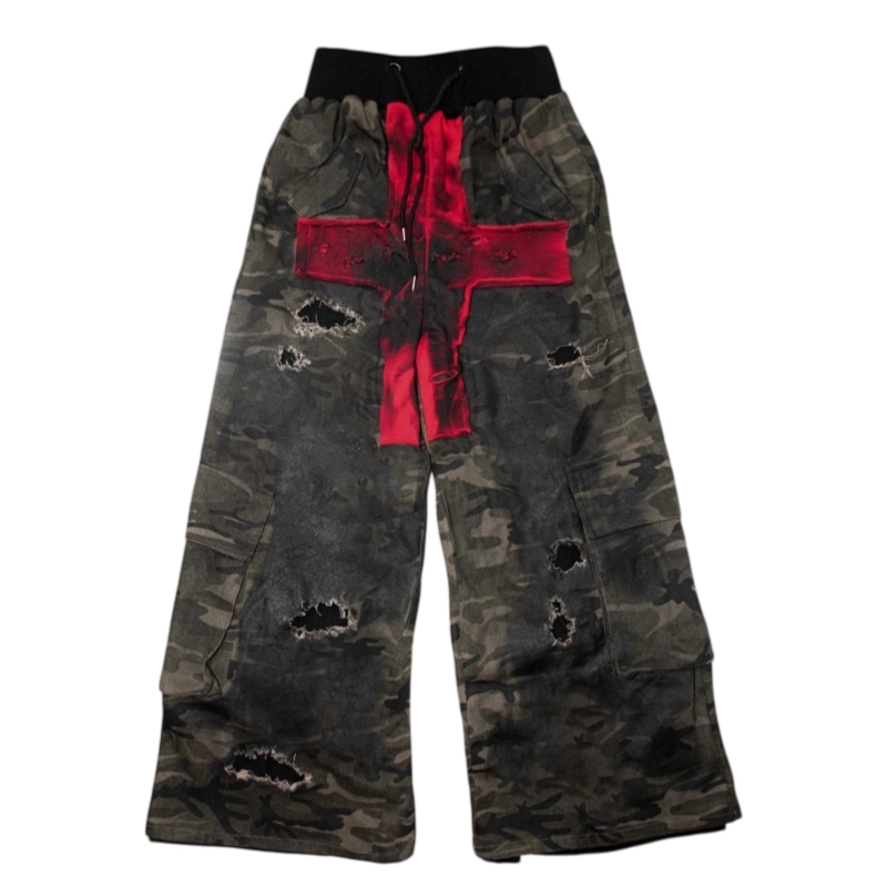 WLNEXT Flared distressed & reconstructed denim