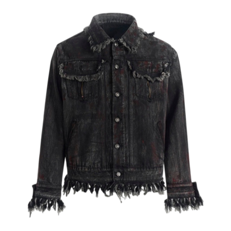 4AM Studio Washed and distressed baggy denim