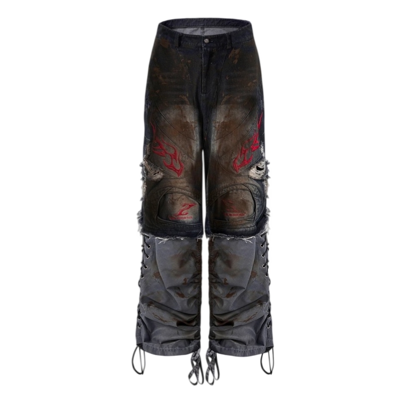 STARTEXCEEDEND Rose raw edge denim