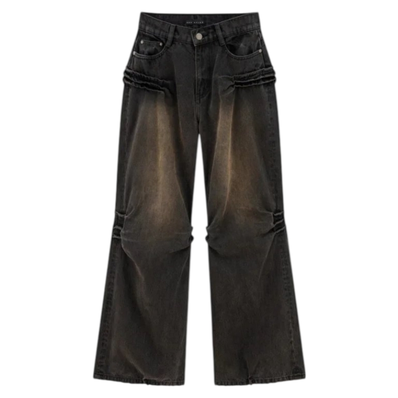 CPE flared loose cargo denim (2 colorways)