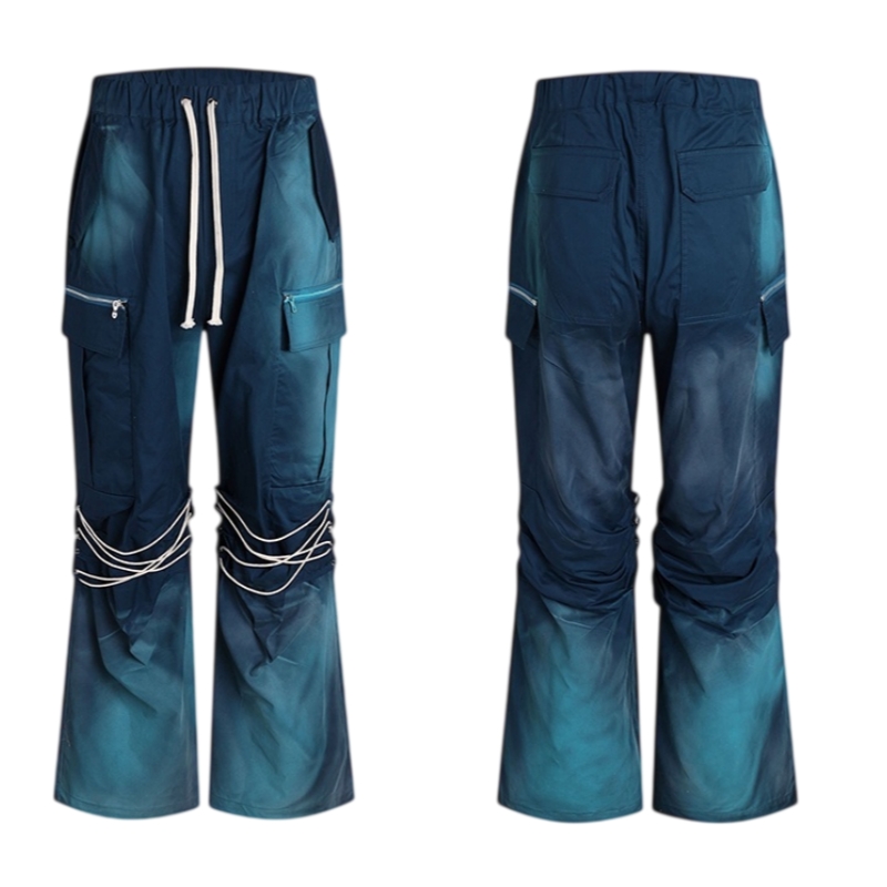 DND4DES low rise flared embroidered denim