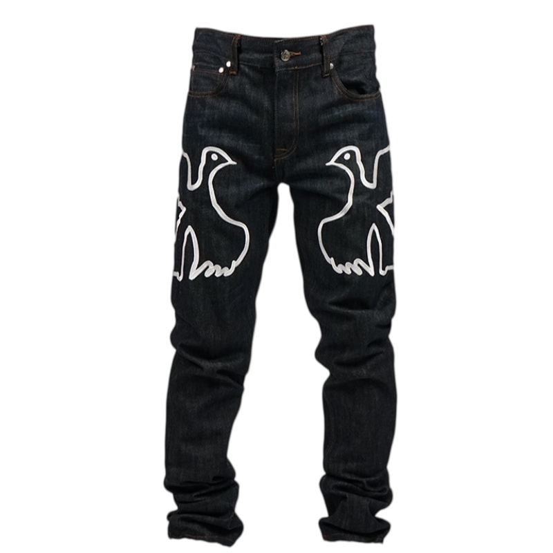 Vinkid trompe-l’oeuil peace denim