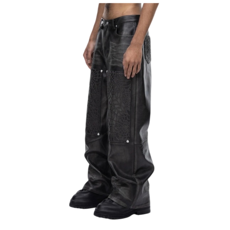 Delivery three-waist spliced pants