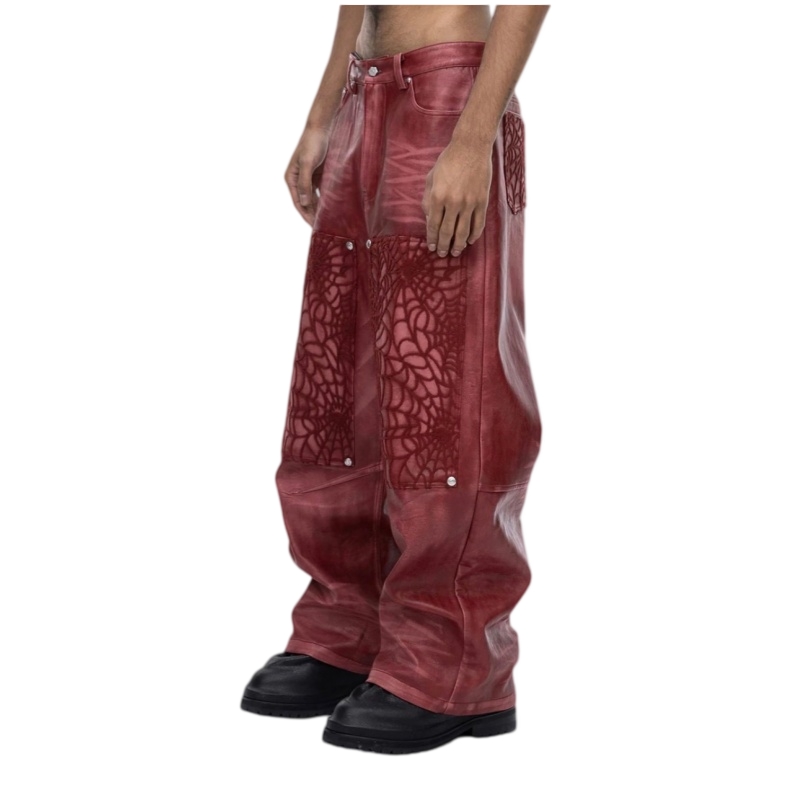 Delivery Charcoal Gray Washed Leopard pants