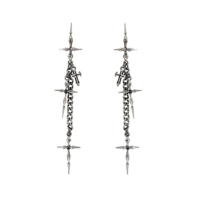 Iiimiii Remnant I Series Dark Metal Cross Ring Bracelet