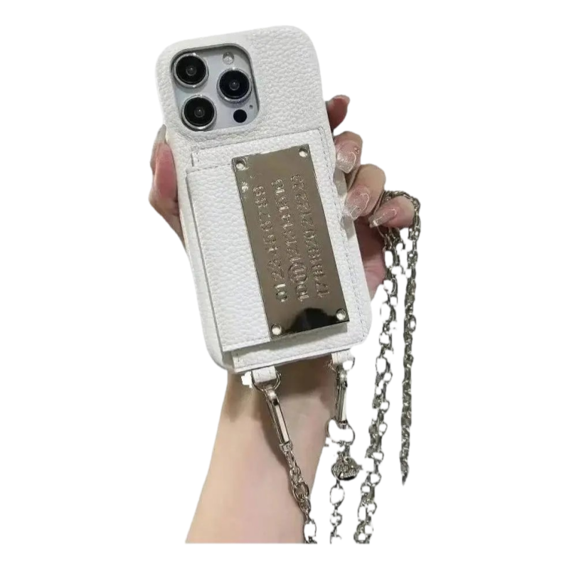 High-quality metal calendar cross-body card case for mobile phone