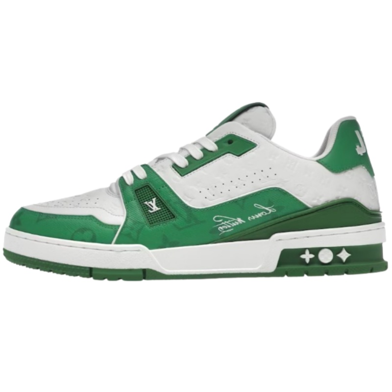 Louis Vuitton Trainer Signature Green White