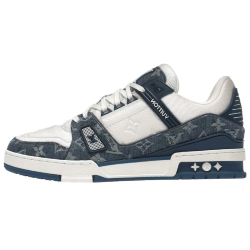 Louis Vuitton Trainer 
Monogram Denim White Blue