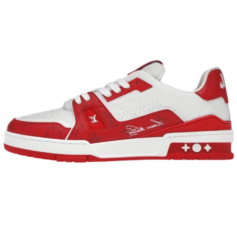 Louis Vuitton Trainer Signature Red White
