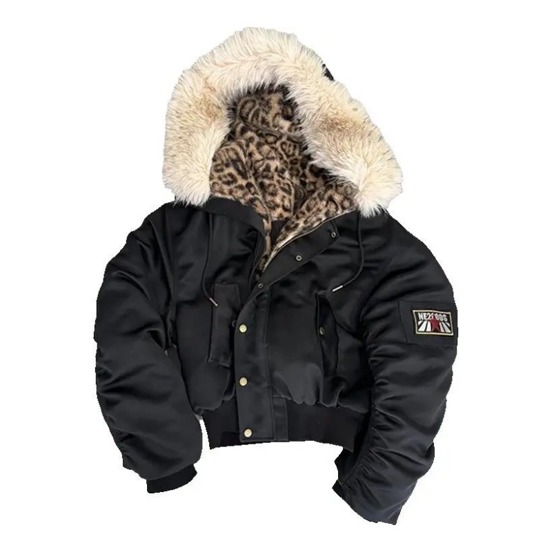 No E Mosen Leopard fur jacket