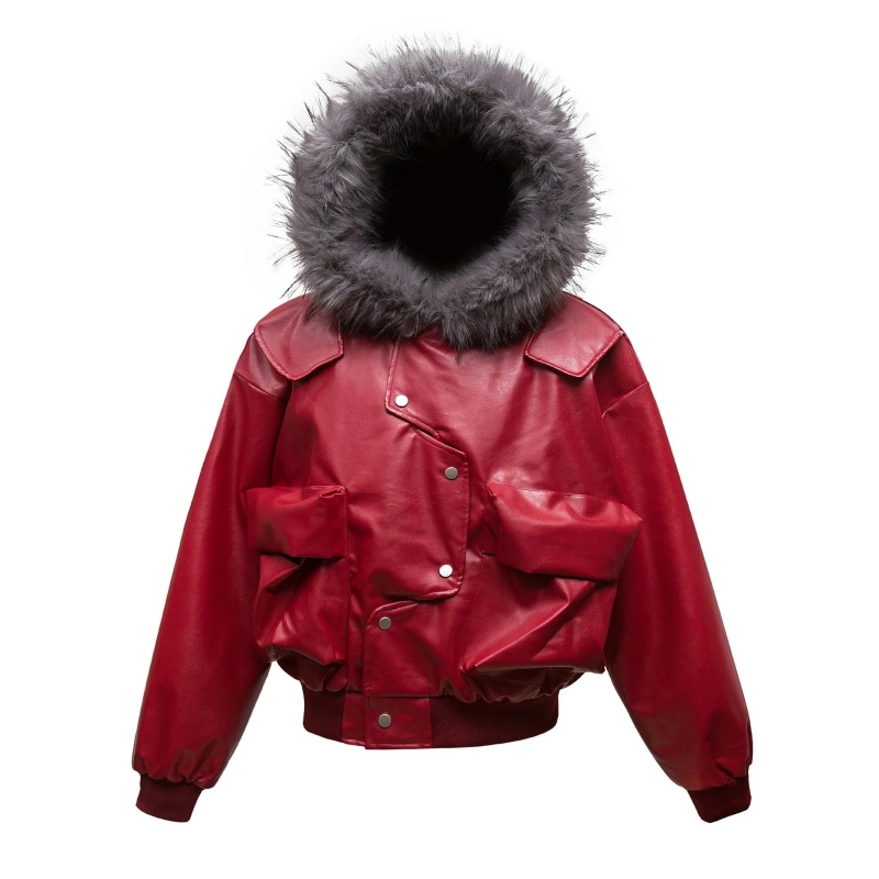 Feel Lonely Crimson leather jacket