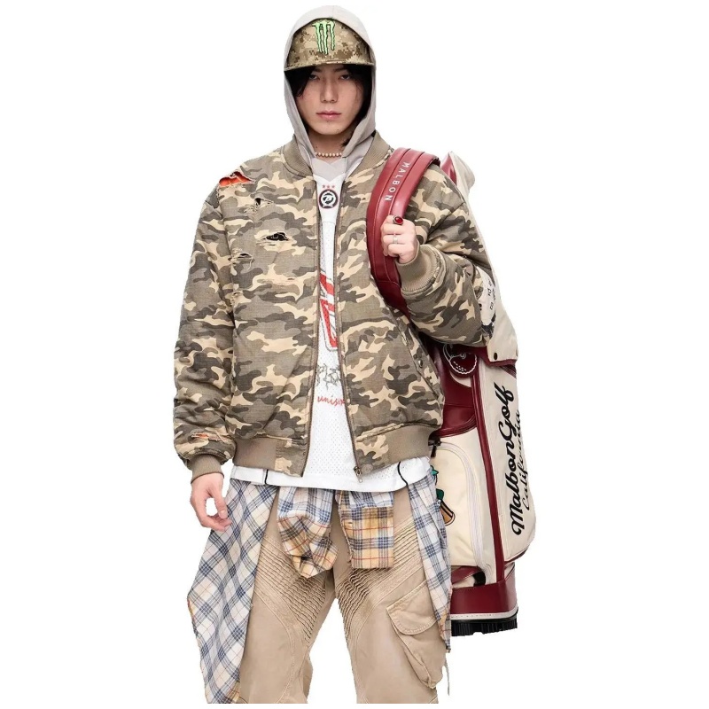 Peoplestyle Camo bomber