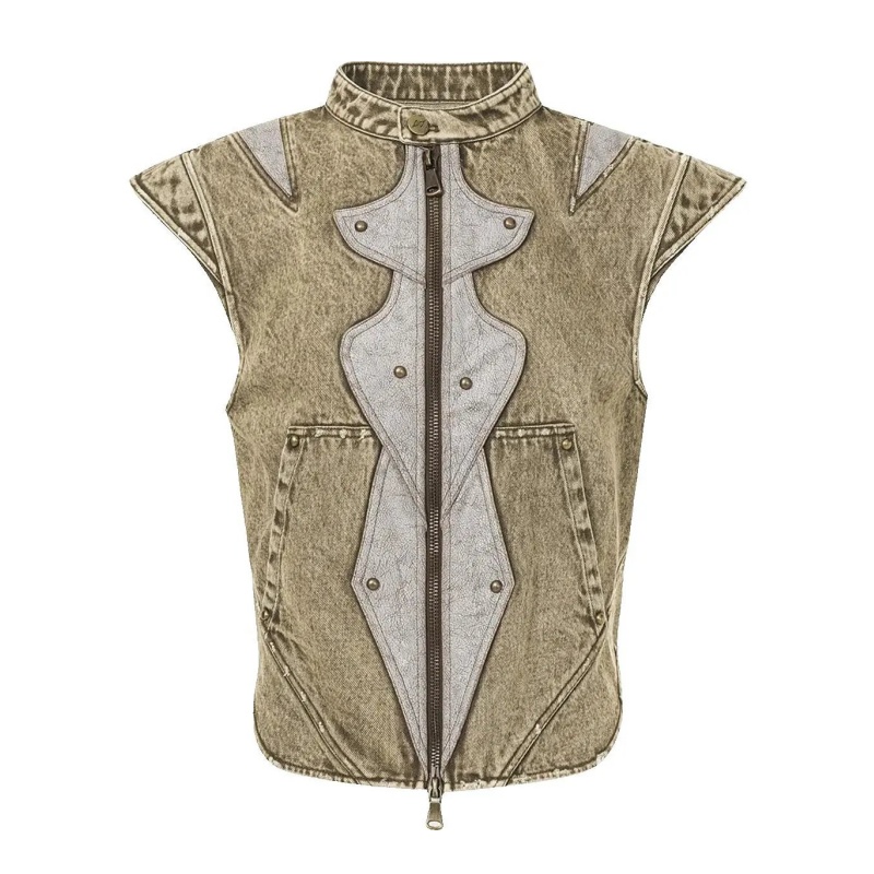 STARTEXCEEDEND Alien patchwork denim jacket