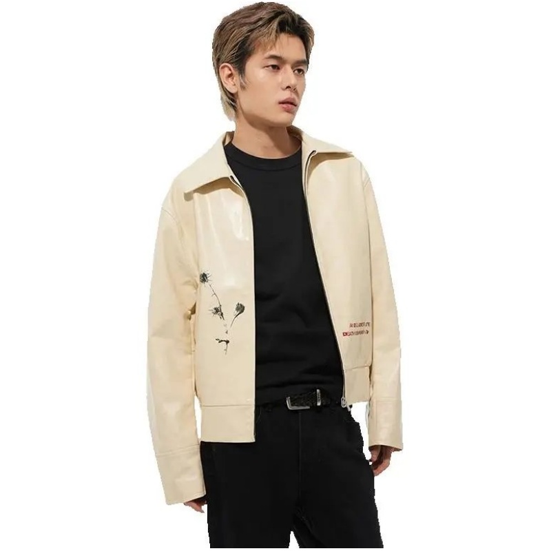 Taichiism Florals Print Leather jacket (2 colorways)