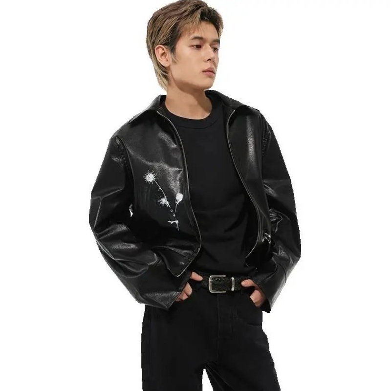 Taichiism Florals Print Leather jacket (2 colorways)