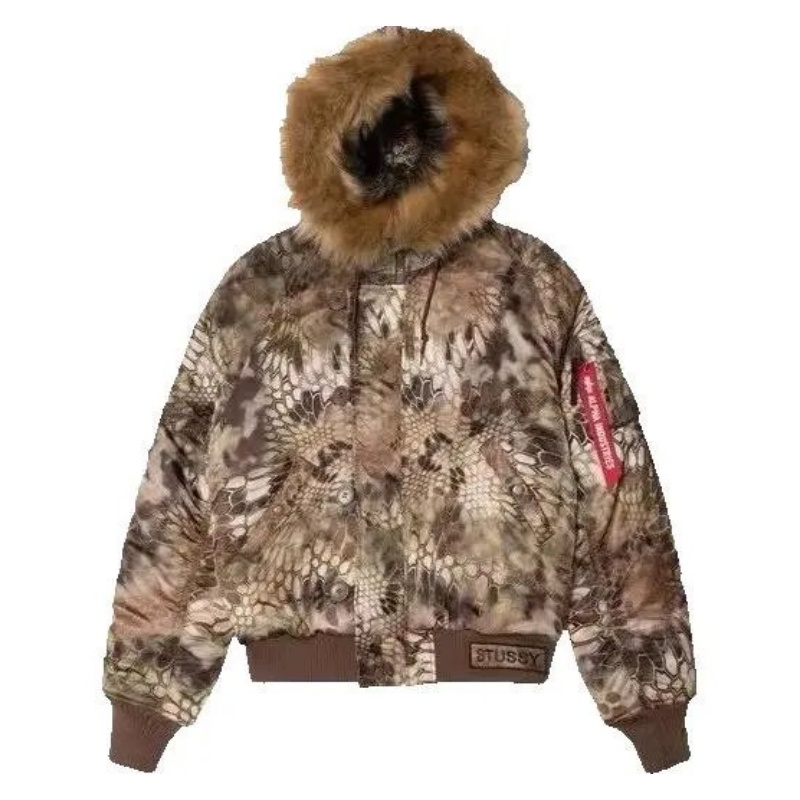 Stussy x Alpha industries fur jacket (2 colors)