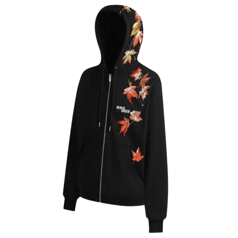 Whoosis embroiedered zip-up