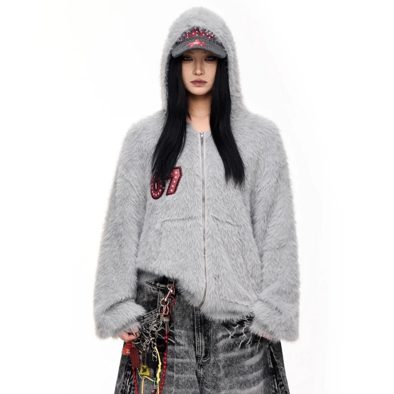 Peoplestyle Mohair zip-up
