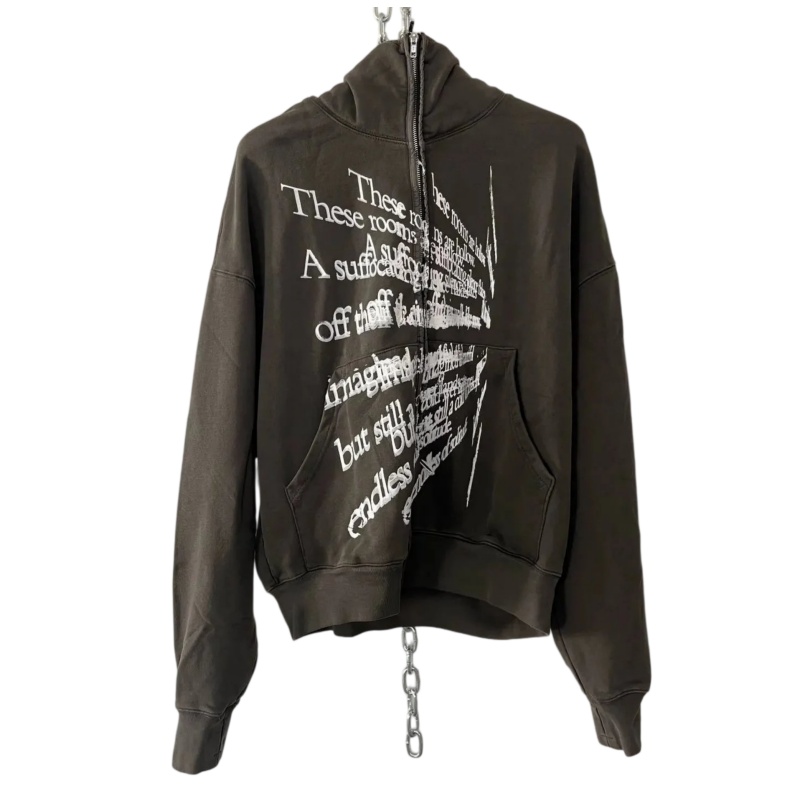 Hell System American print heavyweight zip-up