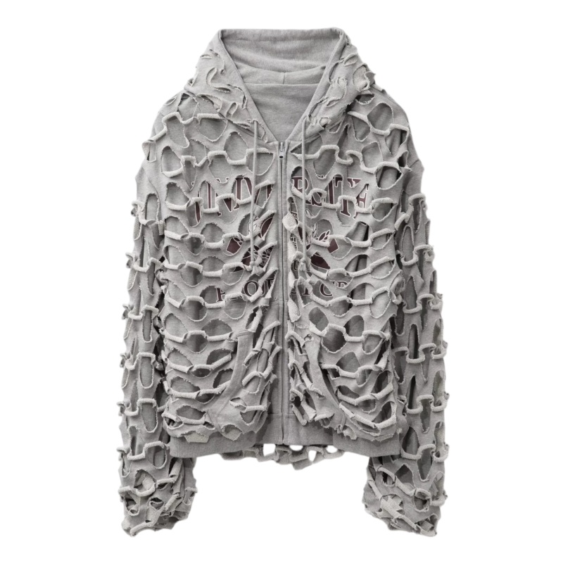 Grailz Project FW24 reversible hole hoodie