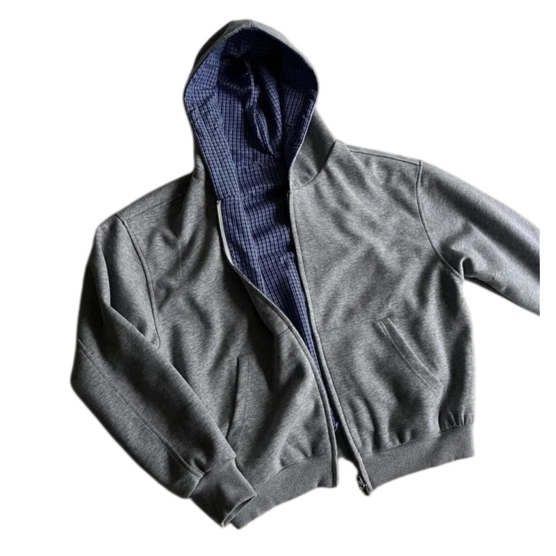 Xanvas boxy checkered zip-up (2 colorways)